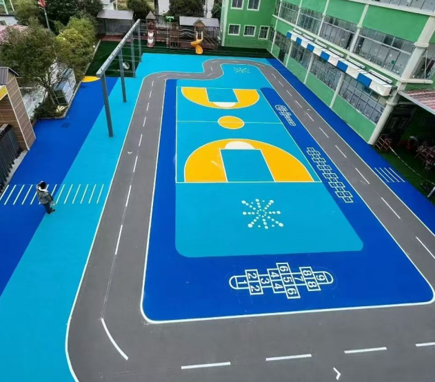百色市硅pu球场材料混合型塑胶跑道 - 价格
